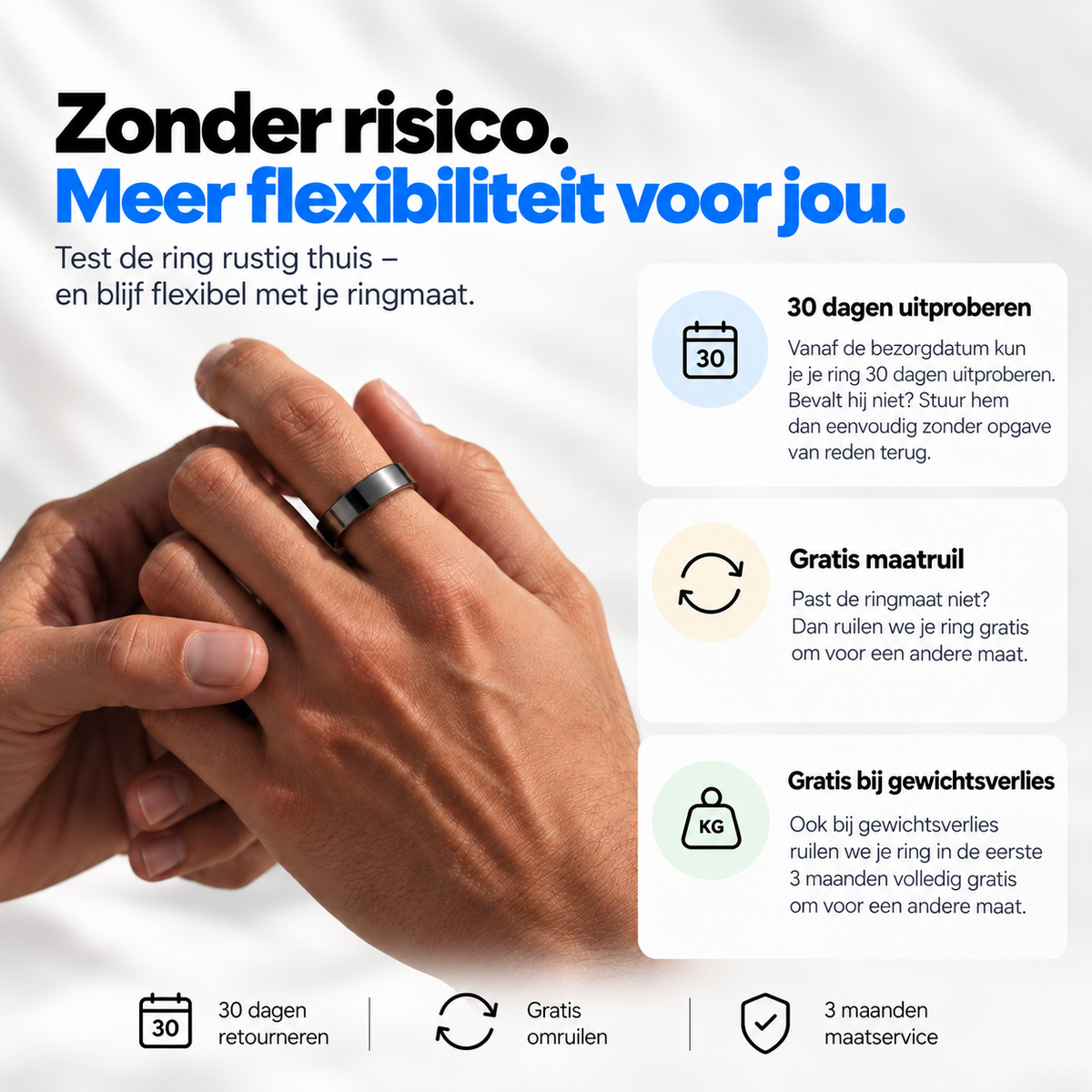 30 dagen proberen en flexibel omruilen