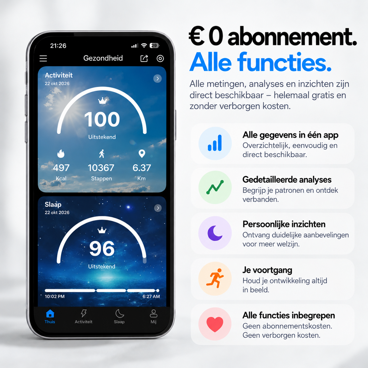 Alle functies zonder abonnement